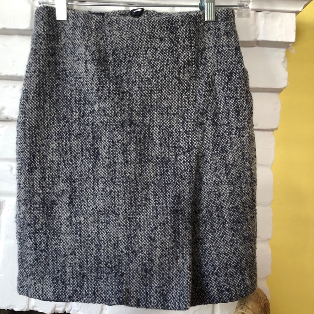 (EUC) Brooks Brothers wool skirt blue grey size 2